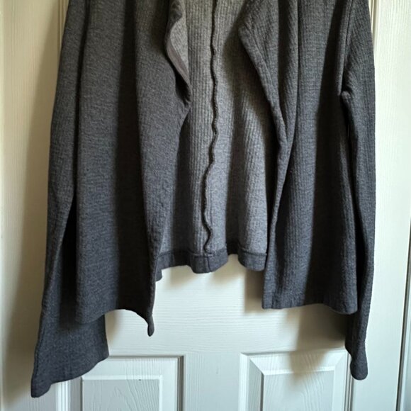 Women's Size Large Gray Old Navy Open Front Sweatshirt Cardigan 100% Cotton - Picture 9 of 9